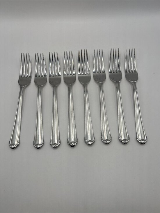 Mikasa Other - Mikasa CLASSICO SATIN Dinner Forks (Set of 8) Gerald Patrick 18/8 Korea 8 1/8"